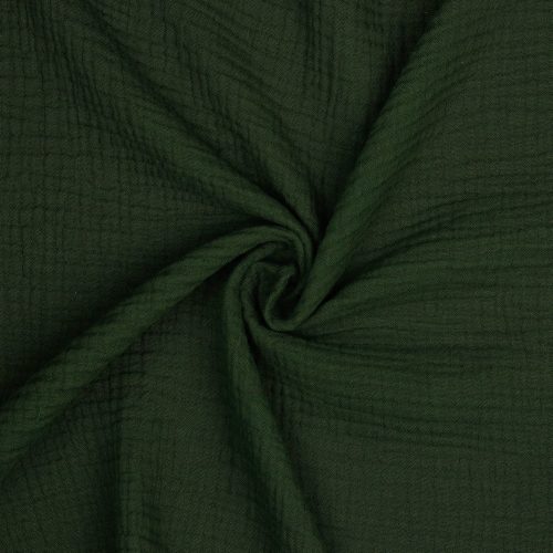 Musliini (triple gauze) tummanvihreä GOTS