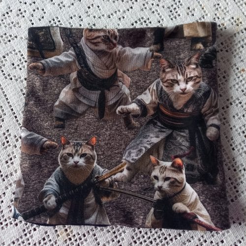 Trikotaaž ninja kassid digital print