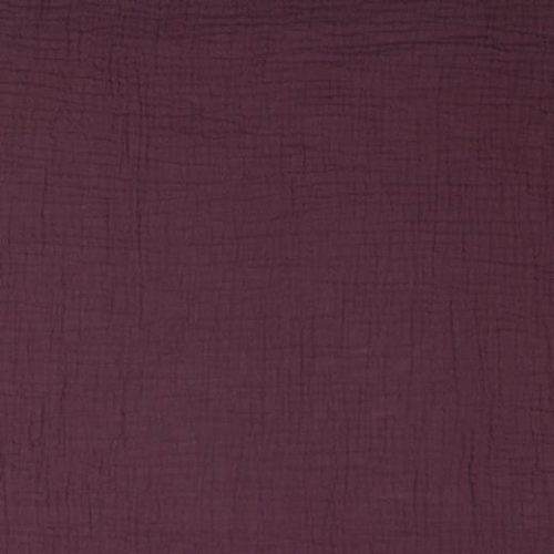 Musliini (double gauze) aubergine GOTS