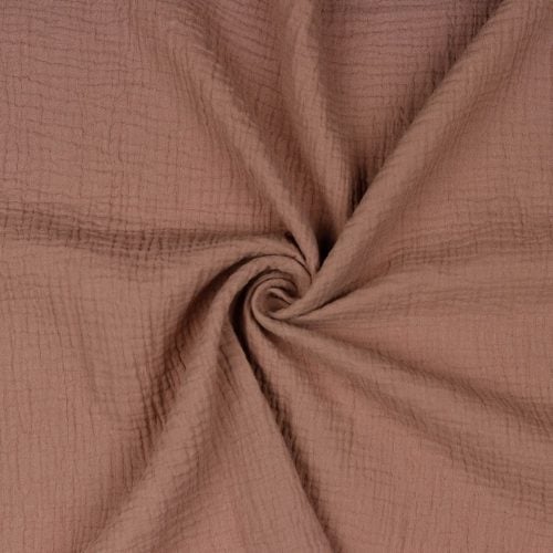 Musliini (double gauze) vanha ruusunpunainen GOTS
