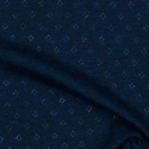 Pointelle trikotaaž navy melange