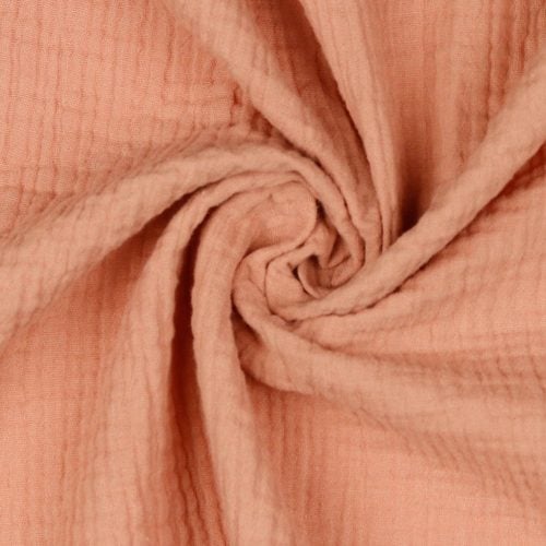 Musliini (double gauze) punastua GOTS