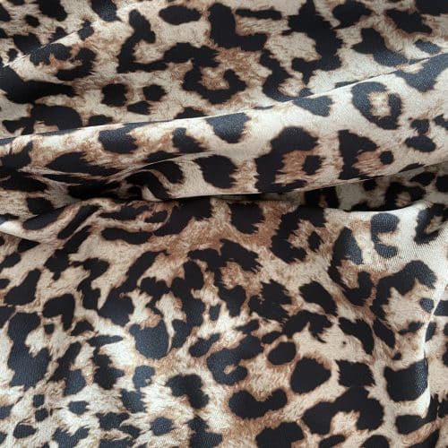 Sporditrikotaaž leopard beež digital print