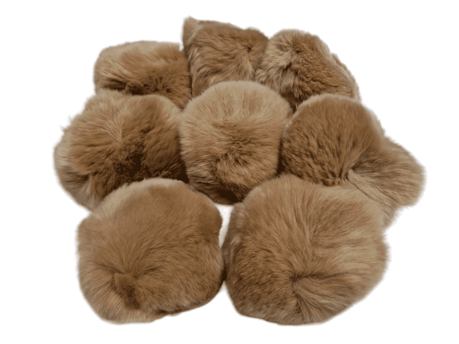 Naturaalne mütsitutt kummiga jänes beež 8 cm