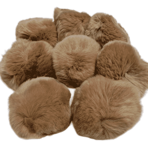 Naturaalne mütsitutt kummiga jänes beež 8 cm