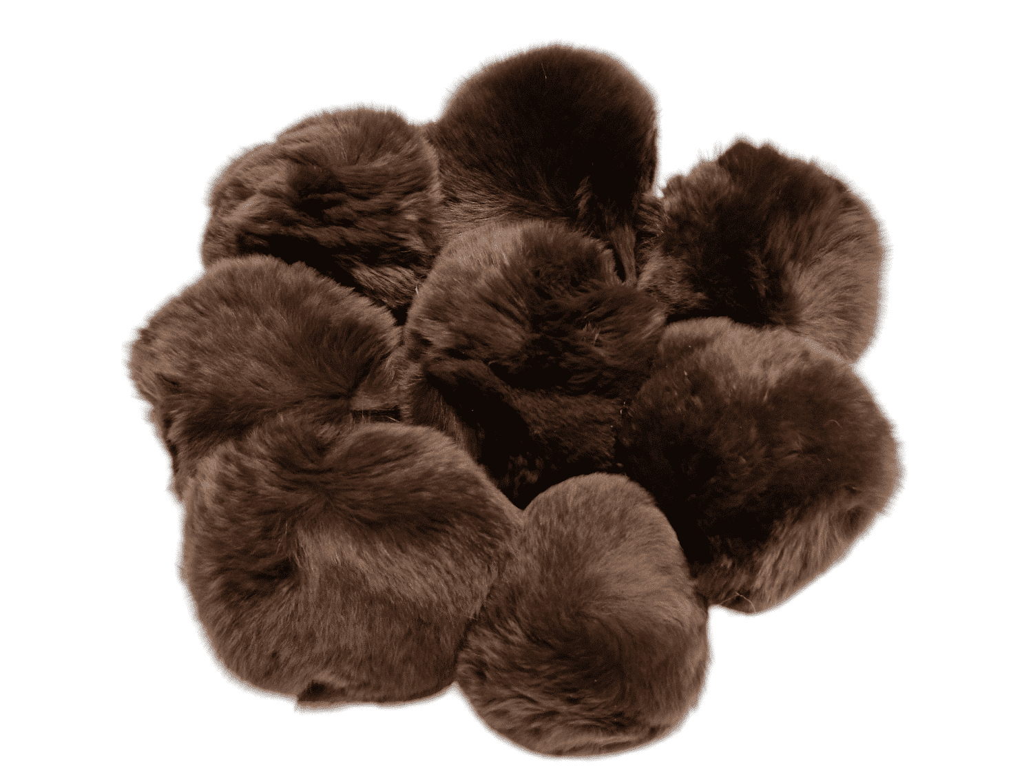 Naturaalne mütsitutt kummiga jänes pruun 8 cm