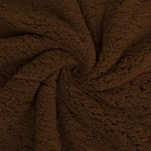Teddy fleece tummanruskea 100% PE