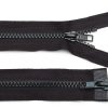 Kahe kelguga alt avatav plastlukk 5mm 95cm must