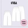 Paperikaava lasten housut EBBA 104-164, suomenkielinen ohje