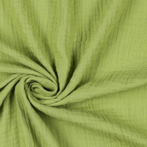 Musliini (double gauze) vanha limenvihreä GOTS