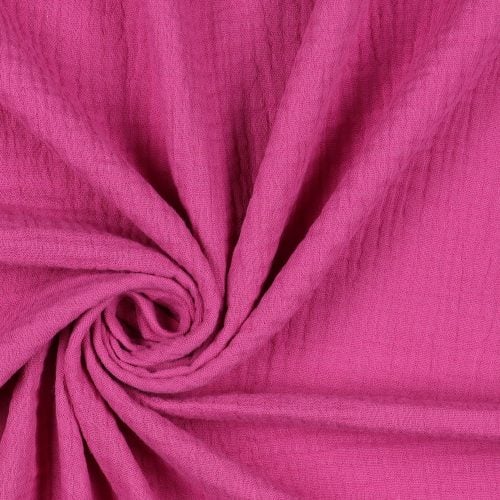 Musliini (double gauze) tumma fuksia GOTS