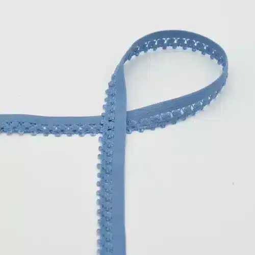 Elastne kumm pitsi äärega teksasinine 13 mm