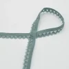 Elastne kumm pitsi äärega tuhm roheline 13 mm