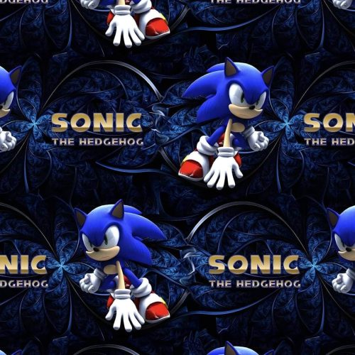 Trikotaaž Sonic tumesinisel digital print