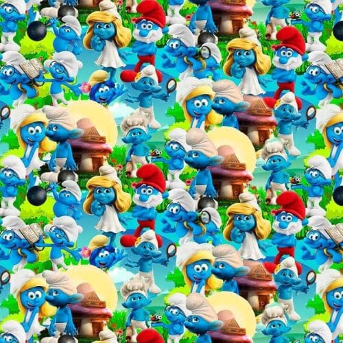 Dressikangas Smurfid digital print