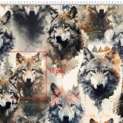 Dressikangas hundid ja kuused digital print