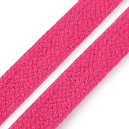 Lame puuvillane pael 15mm fuksia, pakendis 10m