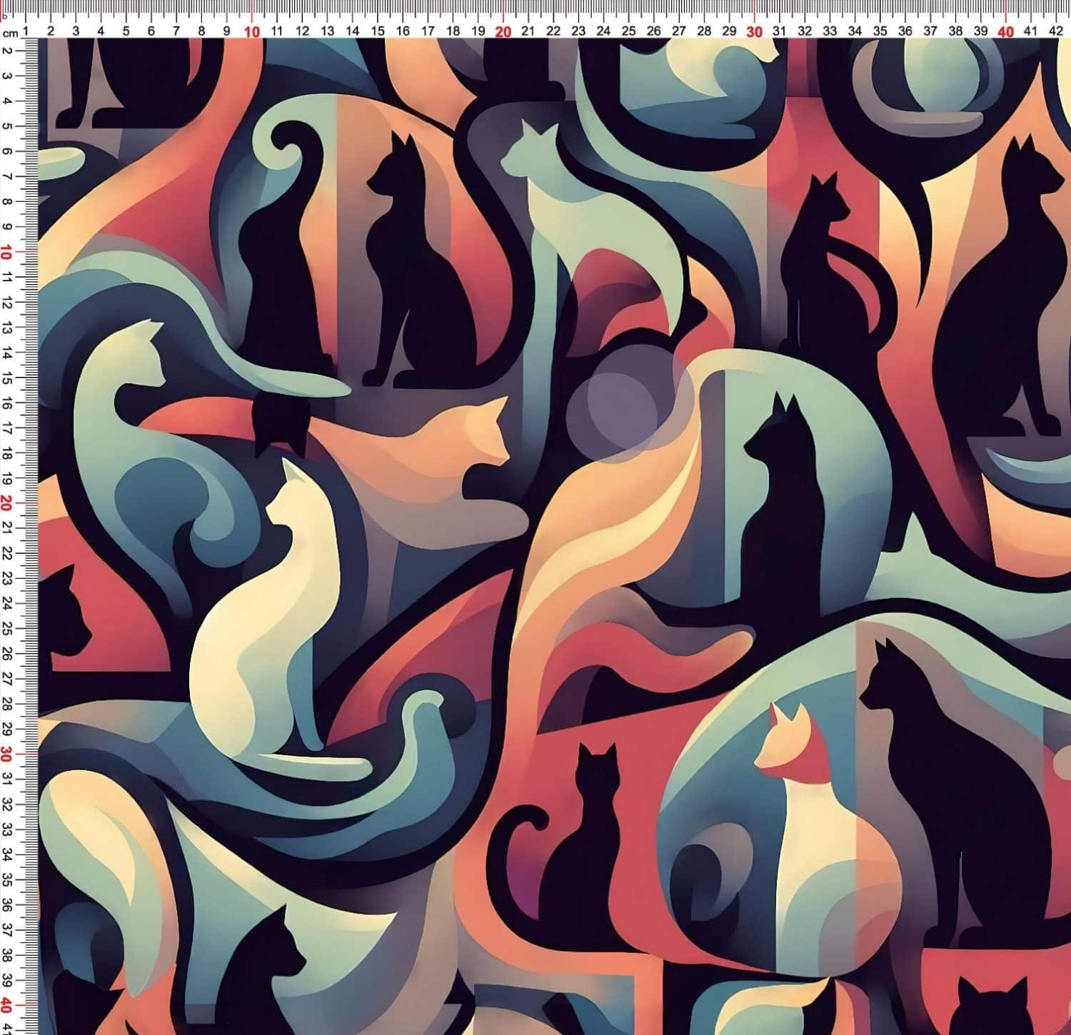 Dressikangas abstraktne kassimuster digital print