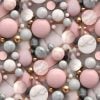 Dressikangas pastelsed roosad, hallid ja kuldsed marmor pallid digital print