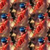 Trikotaaž Ladybug ja Cat Noir linnas digital print