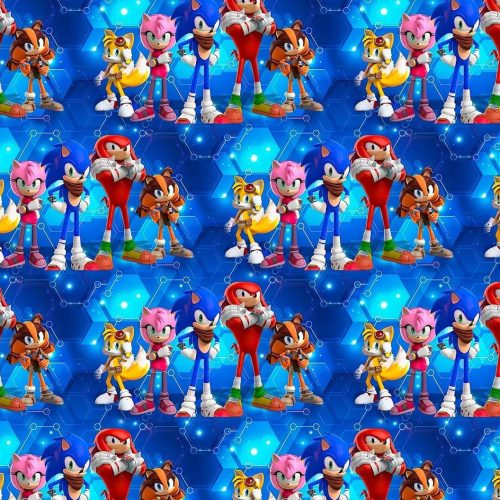 Dressikangas Sonic ja sõbrad sinisel digital print