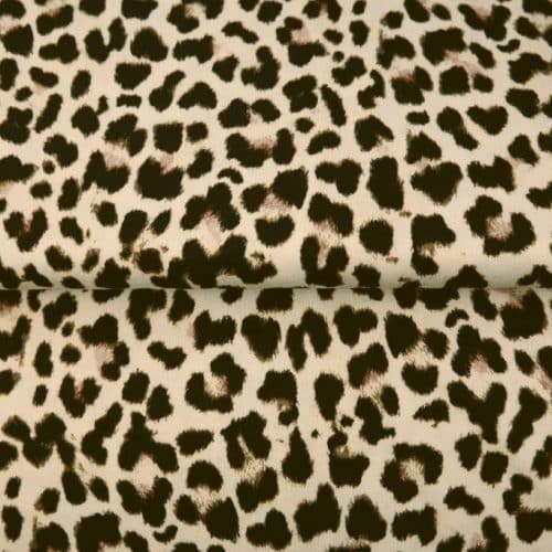 Viskoostrikotaaž leopard suur muster digital print