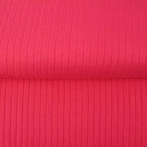 Ribiline trikotaaž, laia triibuga: fuksia