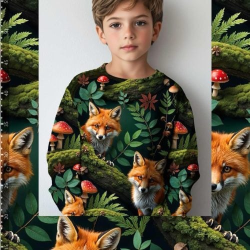 Dressikangas suured rebased ja seened digital print